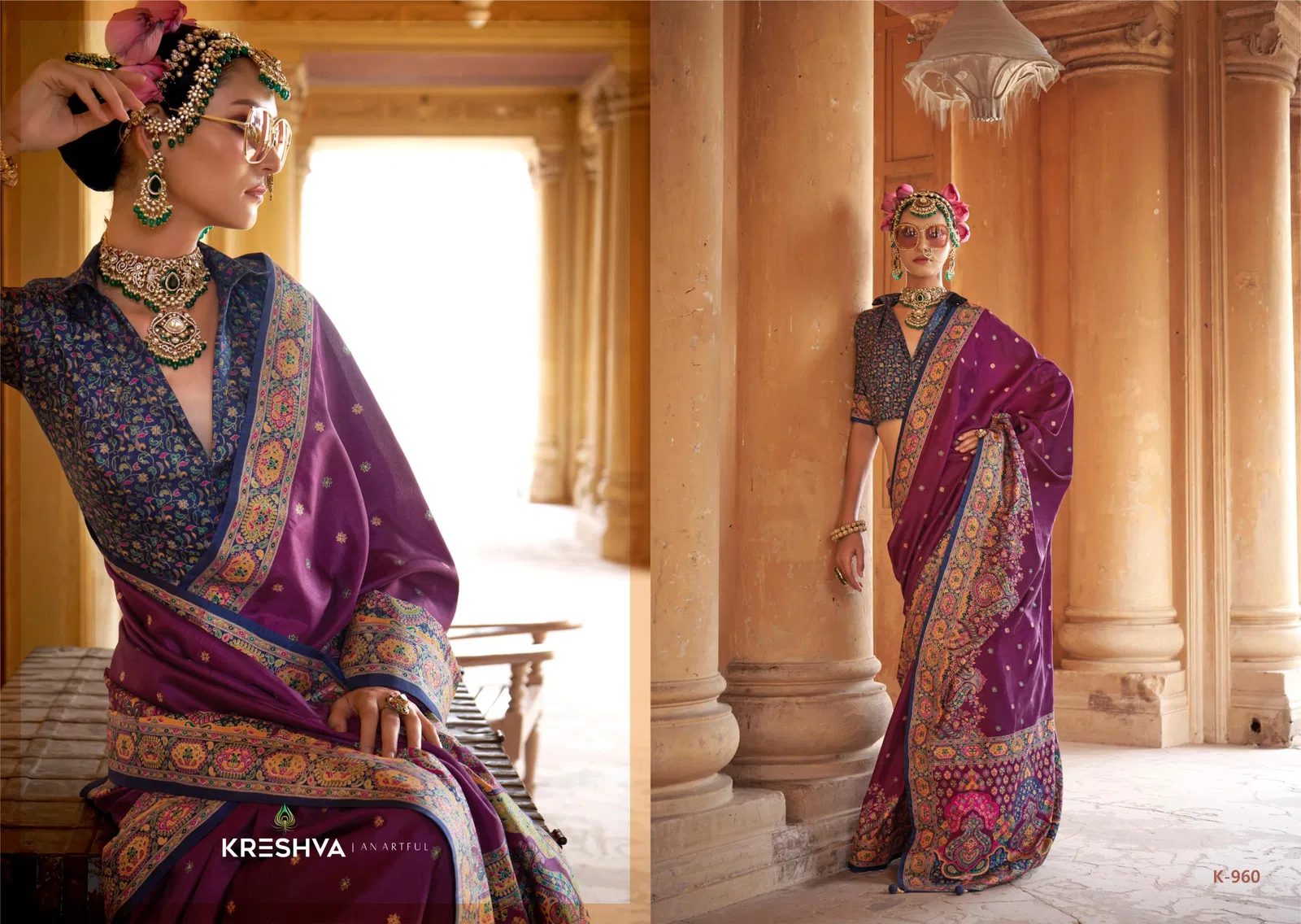 Sugandha By Kreshva P V Silk Wedding Wear Saree Suppliers In India